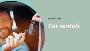 Plan ahead for a car rental or schedule a taxi.
